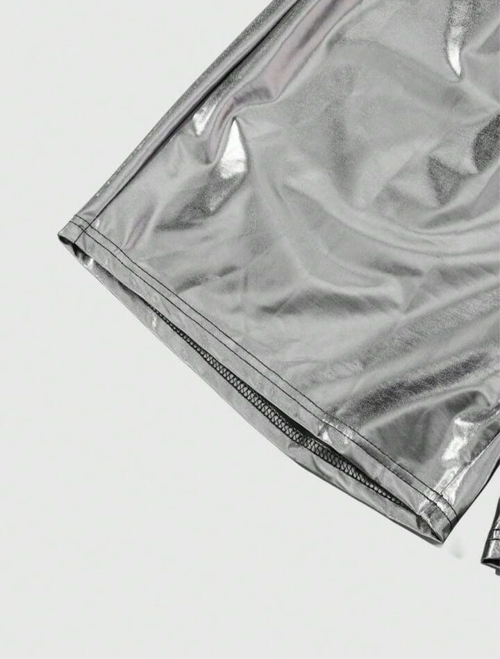 Men's Simple Silver Casual Shorts